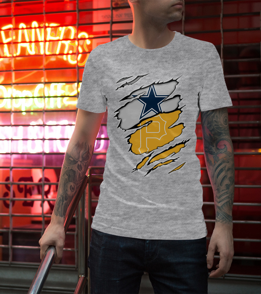Dallas Cowboys Star Pittsburgh Pirates P Logo Fusion T-Shirt