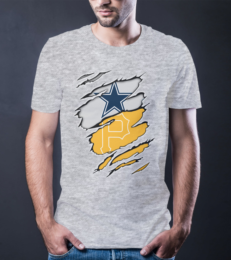 Dallas Cowboys Star Pittsburgh Pirates P Logo Fusion T-Shirt