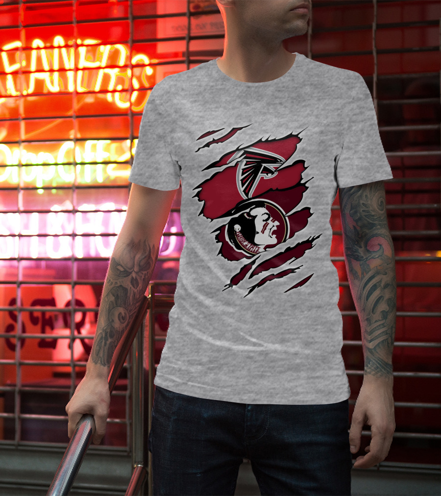 Falcons Seminoles Claw Marks Fan Collaboration T-Shirt