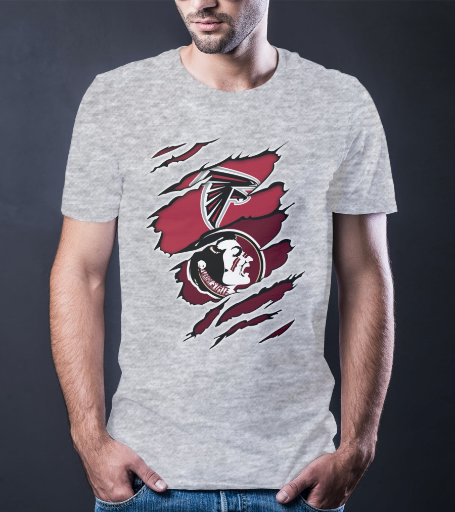 Falcons Seminoles Claw Marks Fan Collaboration T-Shirt