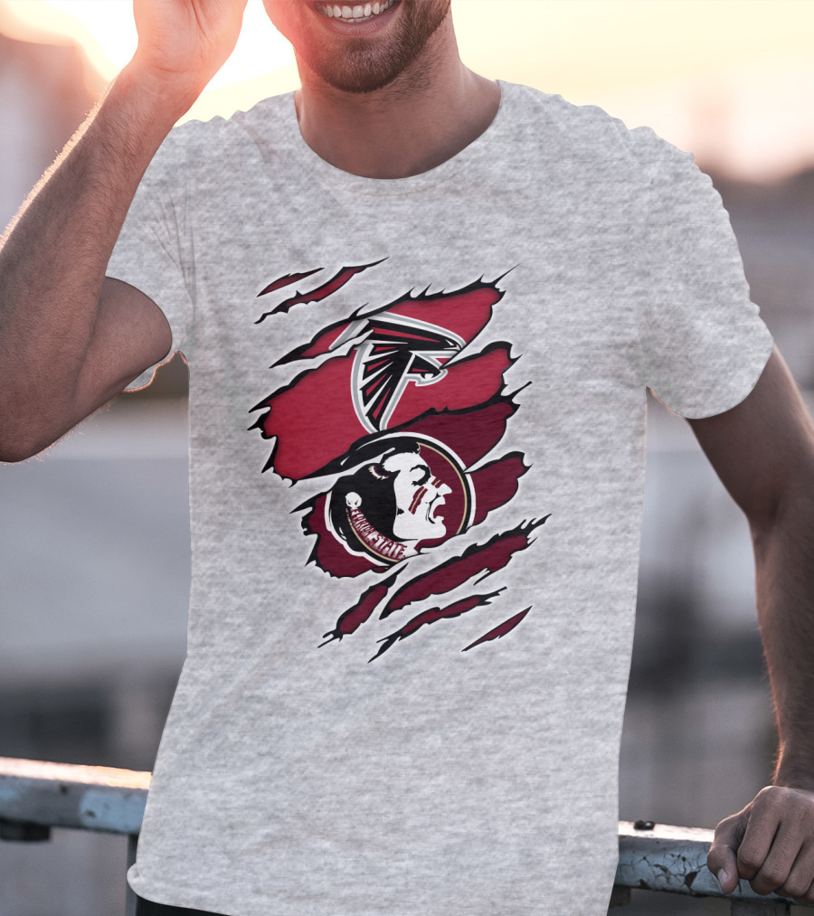 Falcons Seminoles Claw Marks Fan Collaboration T-Shirt