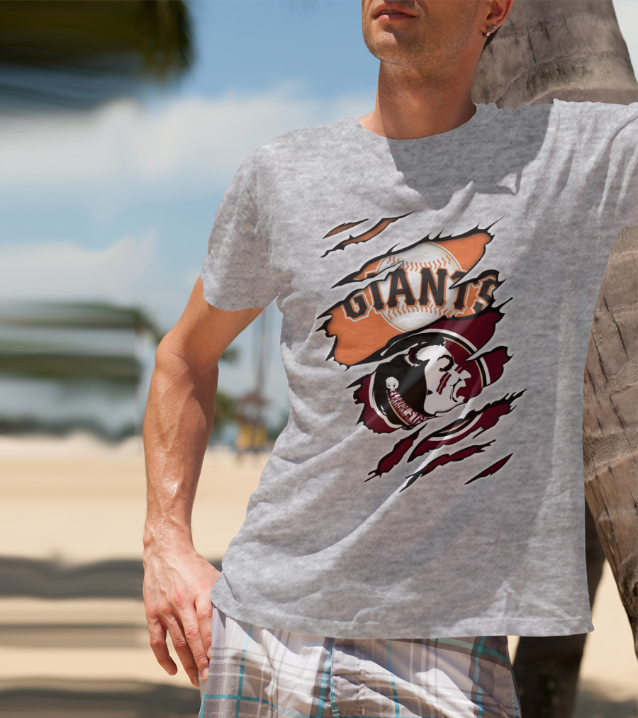 Giants Seminoles Baseball Native American Image Iconic T-Shirt