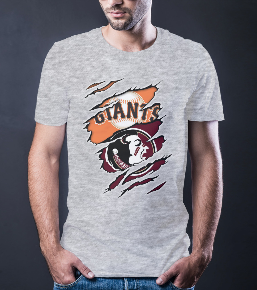 Giants Seminoles Baseball Native American Image Iconic T-Shirt