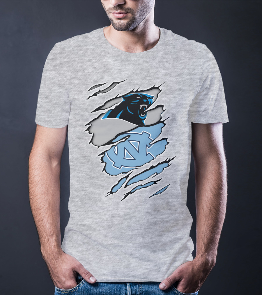 Panther And Tar Heels Logo Fusion T-Shirt