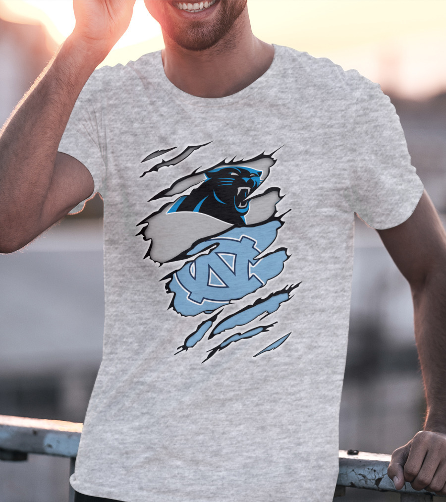 Panther And Tar Heels Logo Fusion T-Shirt