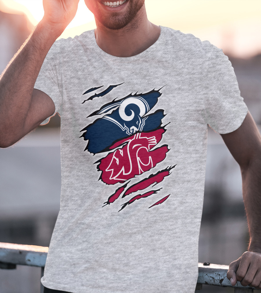 Los Angeles Rams Washington State Cougars Tear Away T-Shirt