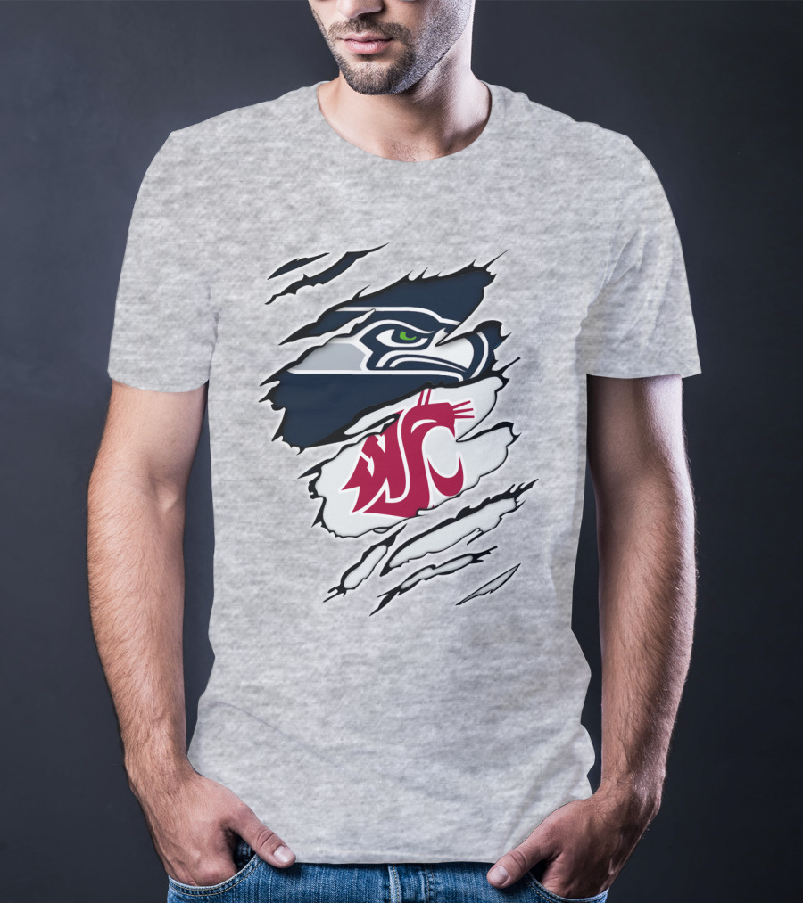 Seahawks Cougars Ripped T-Shirt