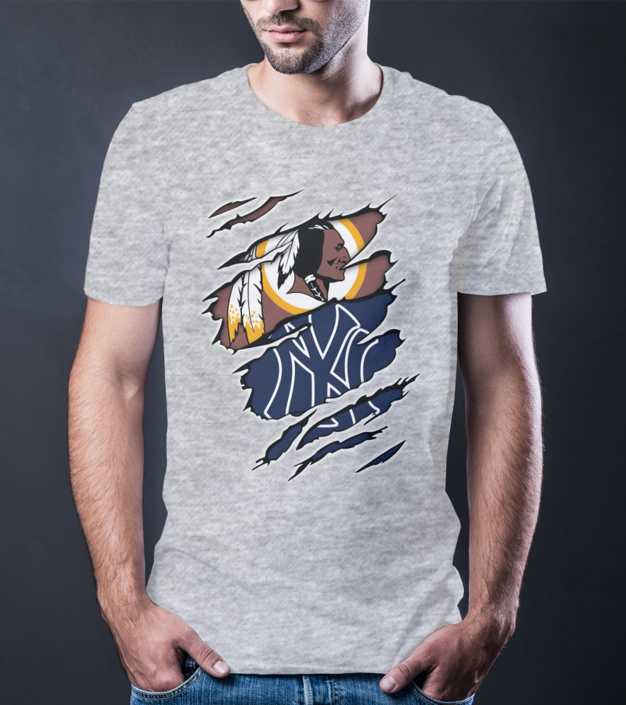 Redskins Yankees Logo Mashup T-Shirt