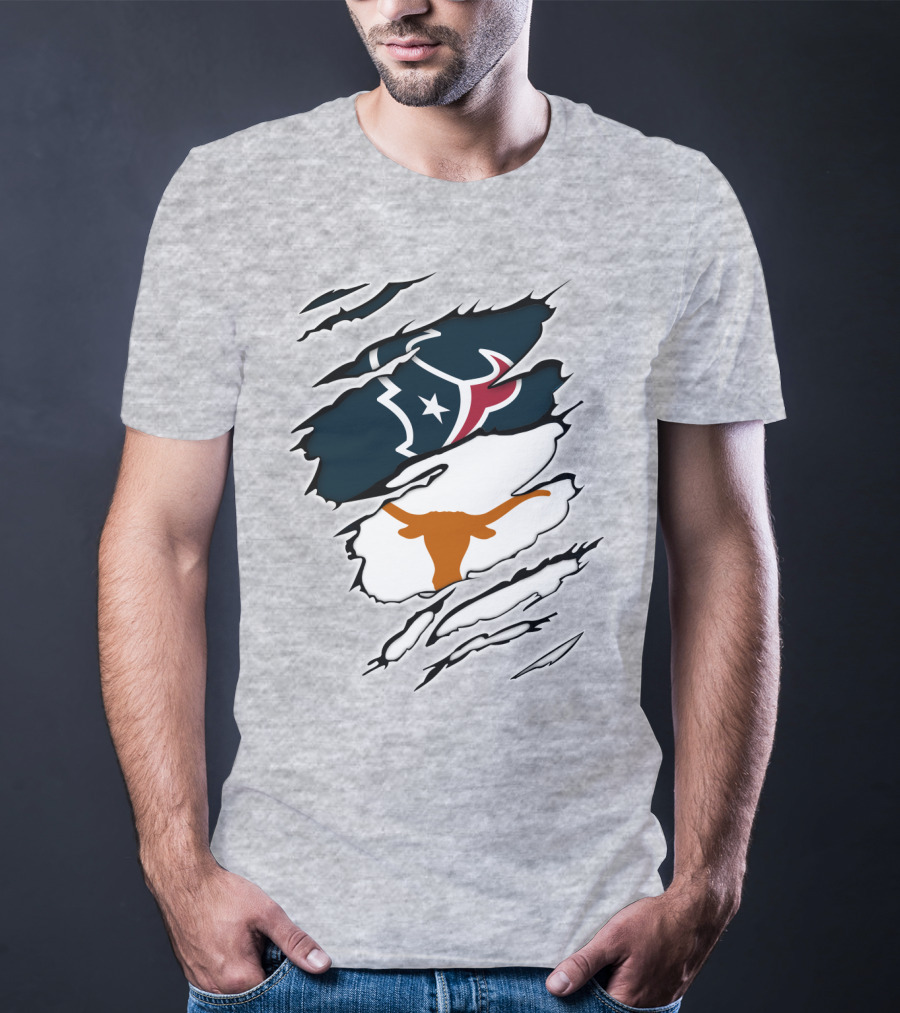 Texans Longhorns Logo Fusion T-Shirt