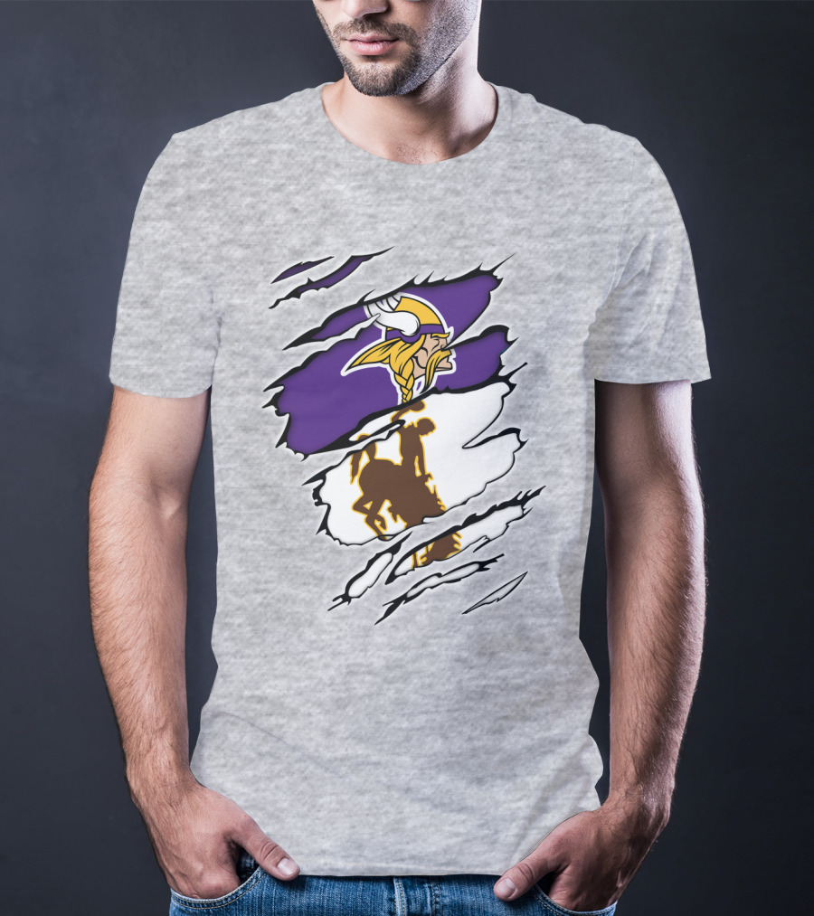 Vikings Wyoming Cowboy Ripped T-Shirt