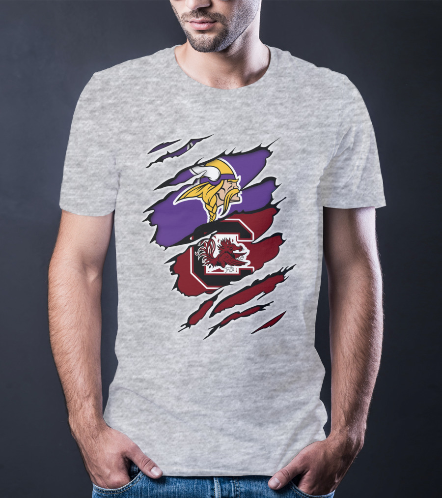 Minnesota Vikings South Carolina Gamecocks Claw T-Shirt