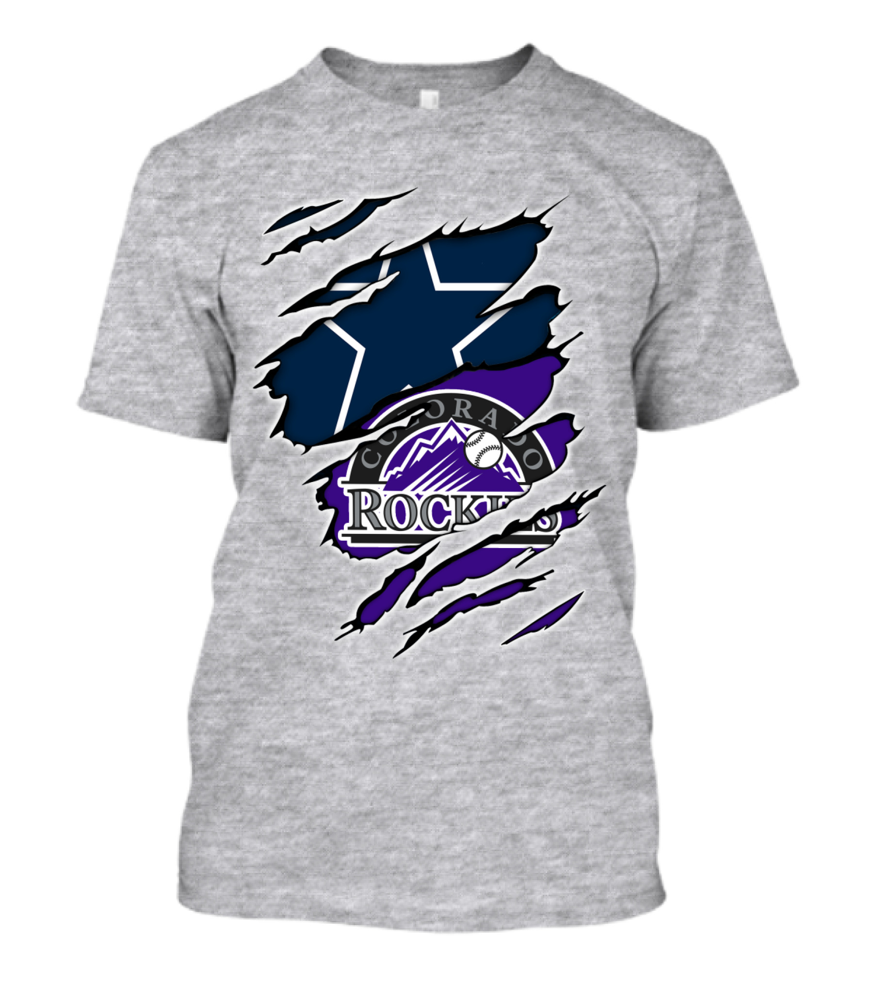 Cowboys Star With Colorado Rockies T-Shirt