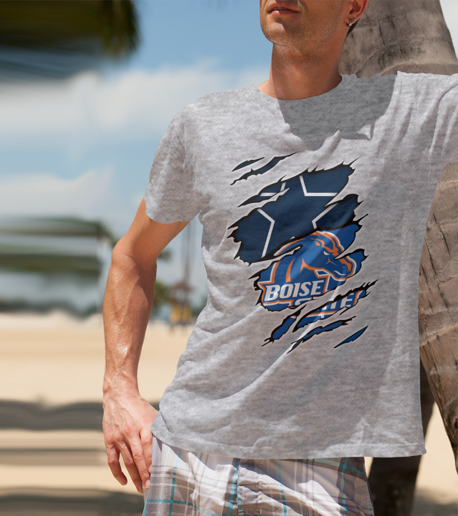 Boise State Cowboys Star Logo Mashup T-Shirt