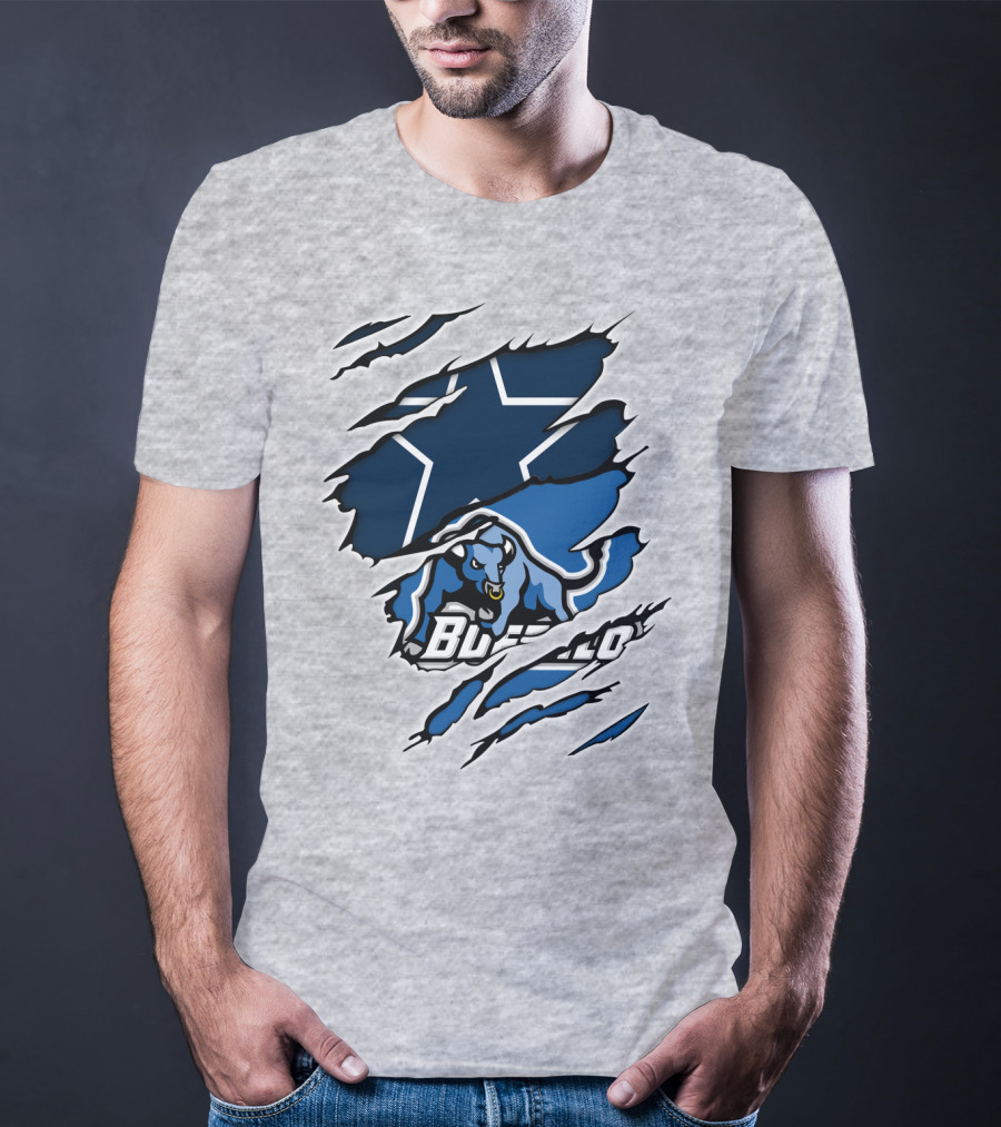 Cowboys Buffalo Bulls Star Claw Marks T-Shirt