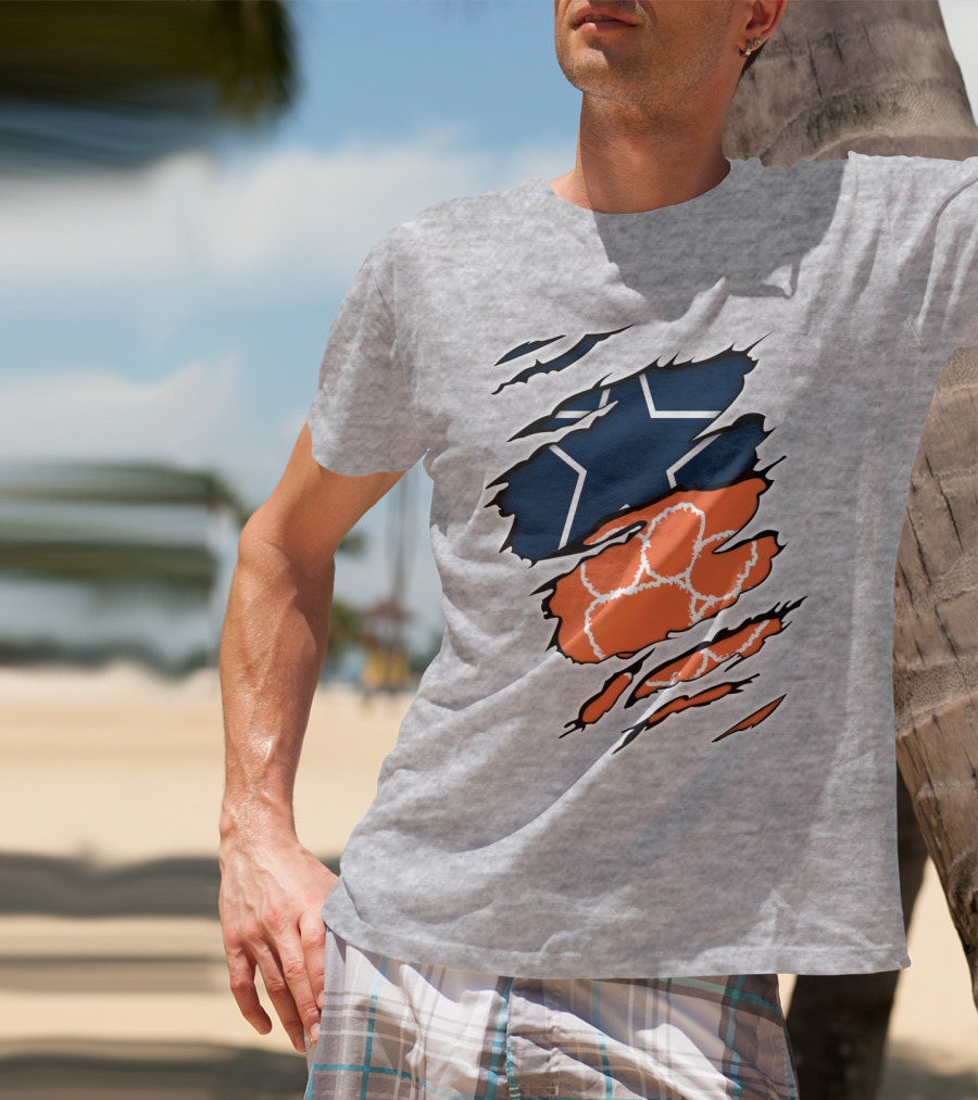 Cowboys Clemson Paw Print Dual T-Shirt