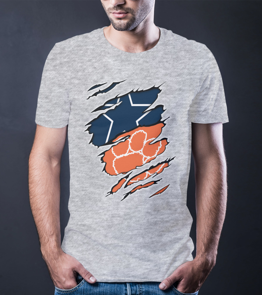Cowboys Clemson Paw Print Dual T-Shirt