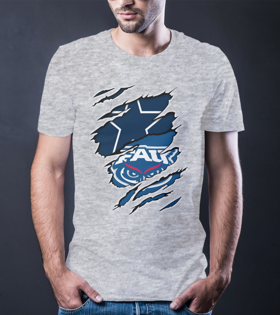Cowboys Atlantic FAU Owls Star Claw T-Shirt