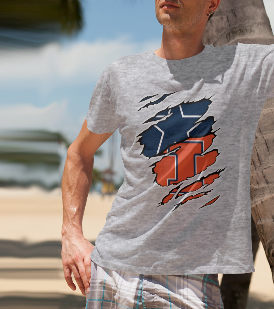 Cowboys Illinois Intertwined Star And Block I T-Shirt