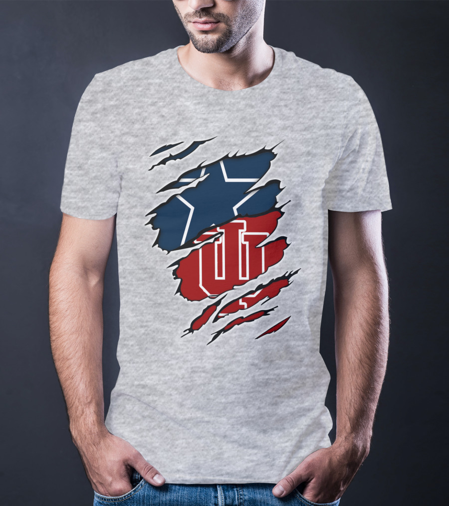 Cowboys Hoosiers Cowboys Blue Star Red IU T-Shirt