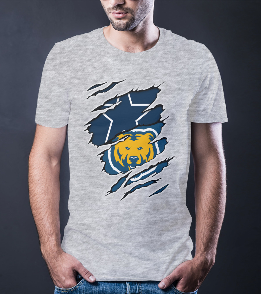 Cowboys Bears Cowboys Star And Bear Claw T-Shirt