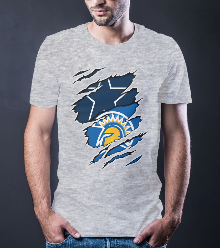 Dallas Cowboys San Jose State Spartans Fan Crossover T-Shirt