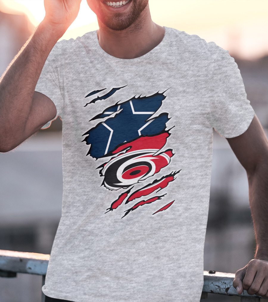 Cowboys Hurricanes Logo Mashup T-Shirt