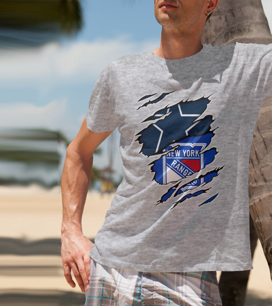 Cowboys Star New York Rangers Fusion T-Shirt