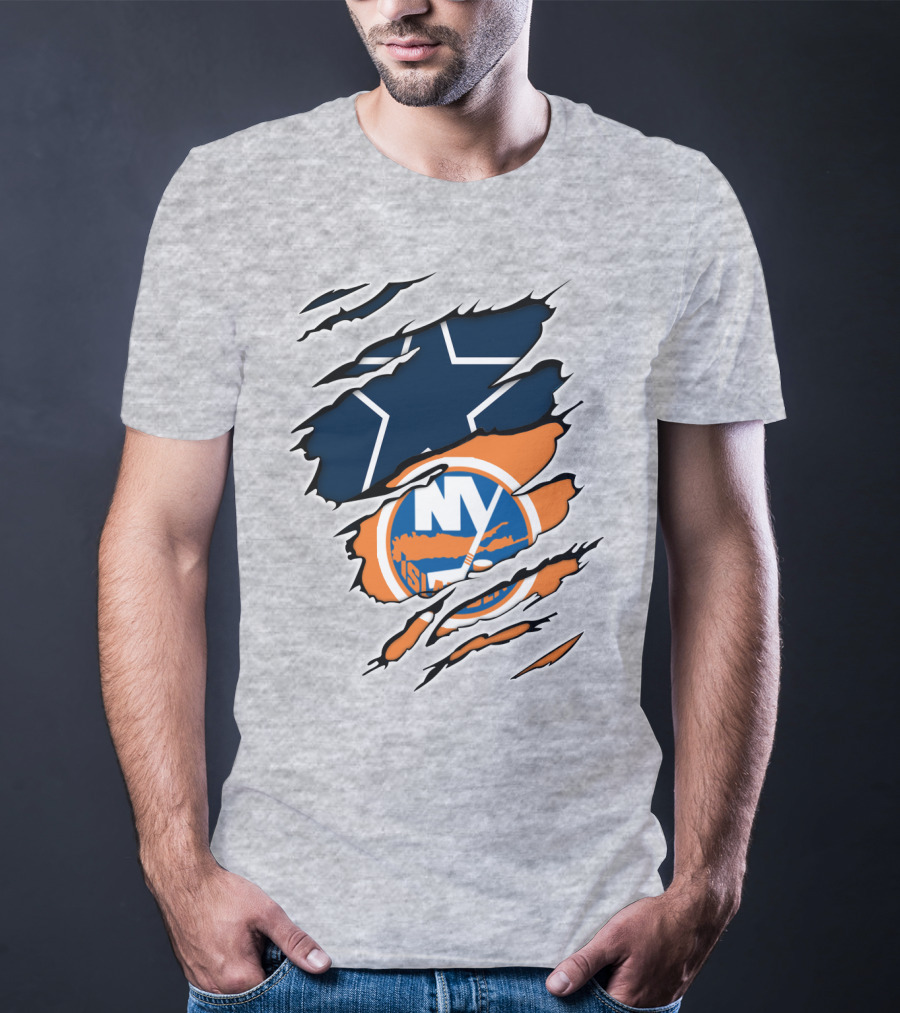 Dallas Cowboys New York Islanders Fan Crossover T-Shirt