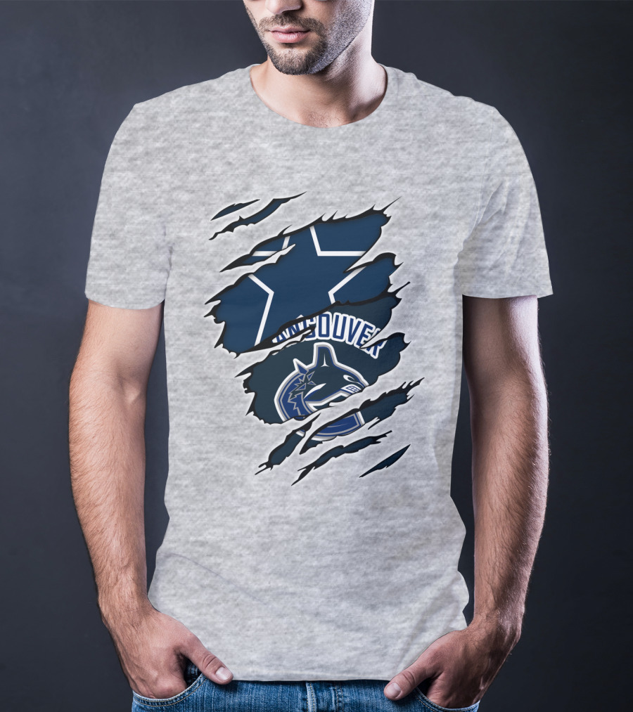 Cowboys Canucks Vancouver Star Claw Marks T-Shirt