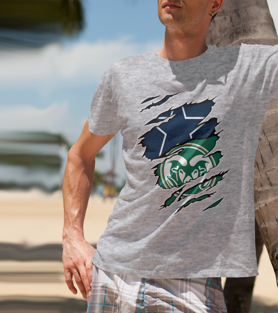 Cowboys Rams Star Logo Fusion T-Shirt