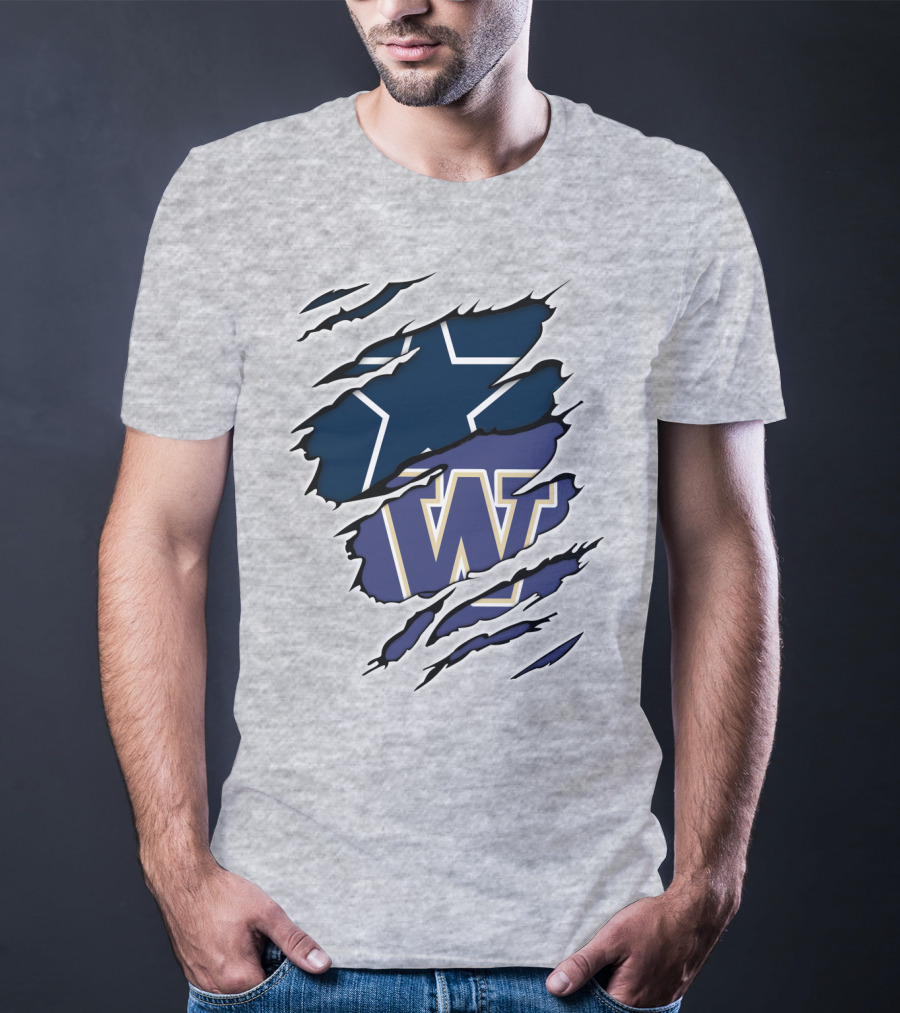 Cowboys Washington Star And W T-Shirt