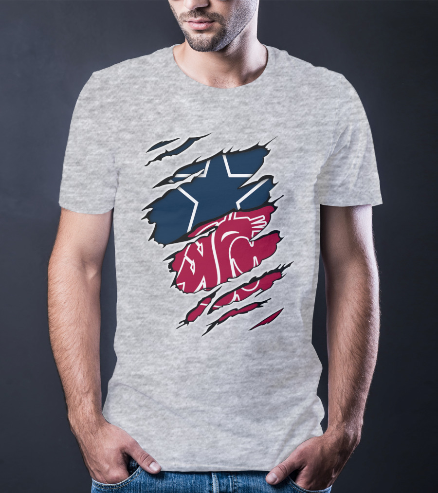 Cowboys Washington State Cougars Star Claw Marks T-Shirt