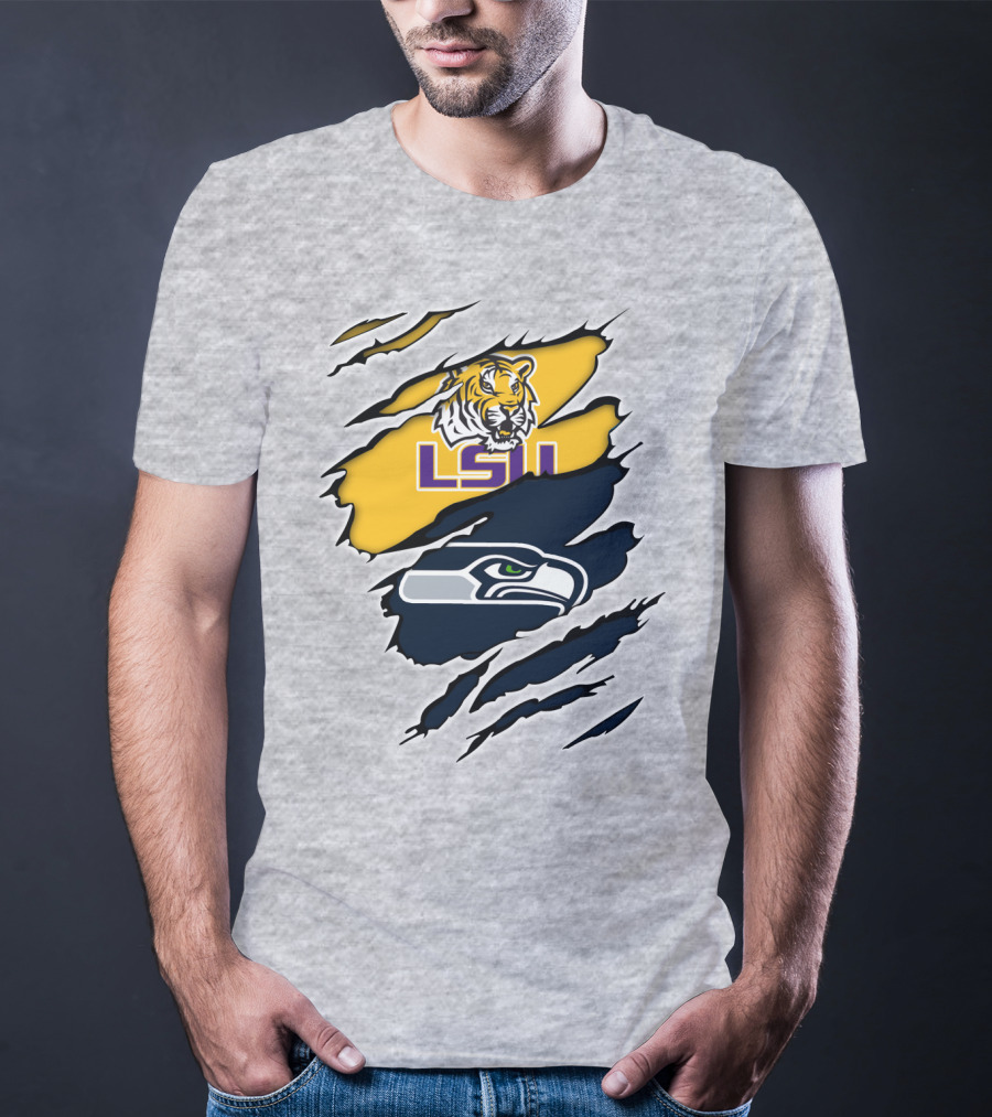 LSU Seahawks Tiger Claw Rips T-Shirt