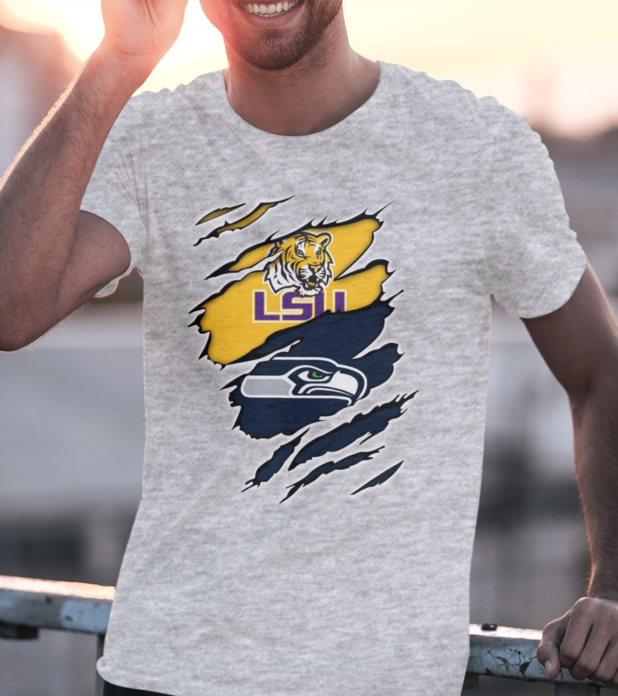 LSU Seahawks Tiger Claw Rips T-Shirt