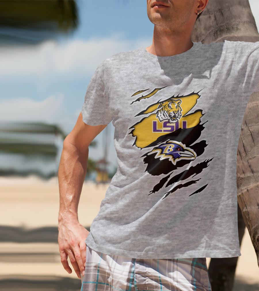 LSU Tigers Baltimore Ravens Claw T-Shirt