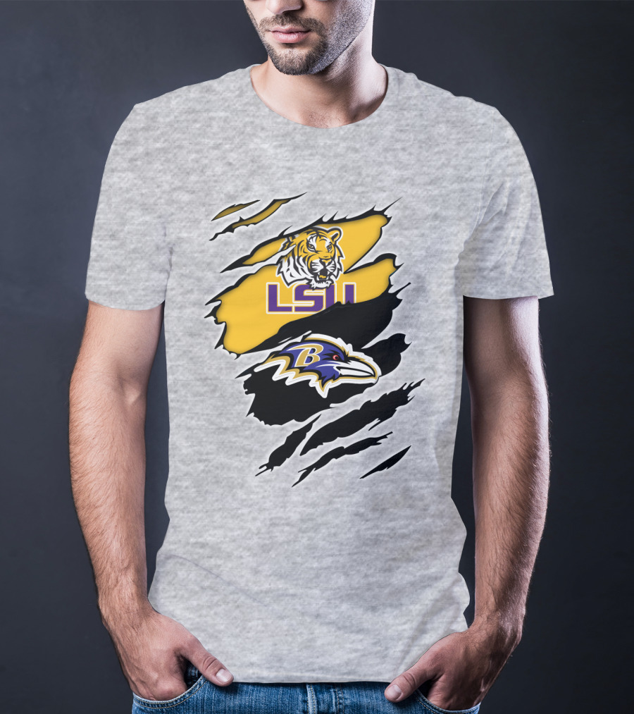 LSU Tigers Baltimore Ravens Claw T-Shirt