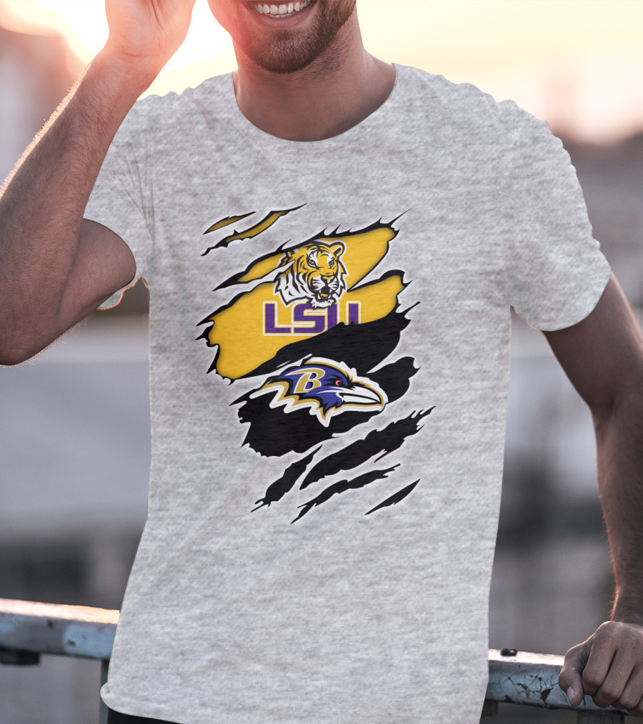 LSU Tigers Baltimore Ravens Claw T-Shirt