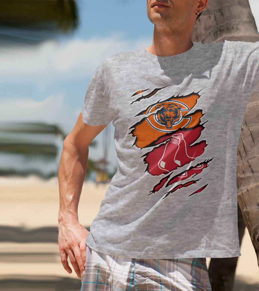 Bears Redsox Chicago Boston Sports Fusion T-Shirt