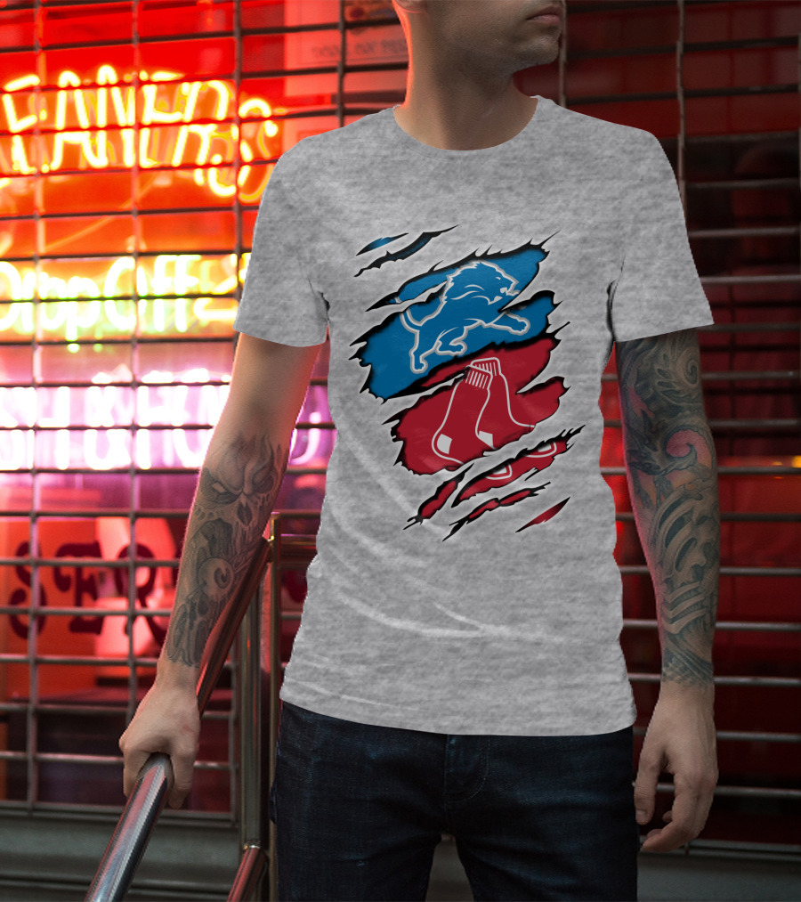 Lions Redsox Sports Crossover T-Shirt