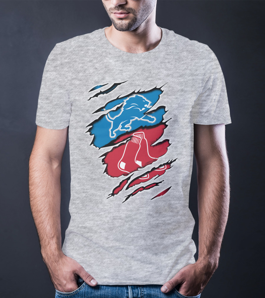 Lions Redsox Sports Crossover T-Shirt