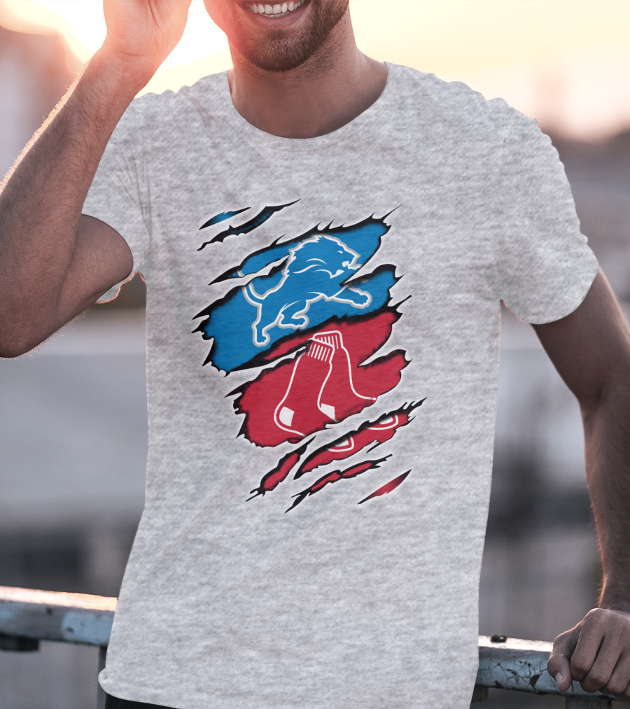 Lions Redsox Sports Crossover T-Shirt