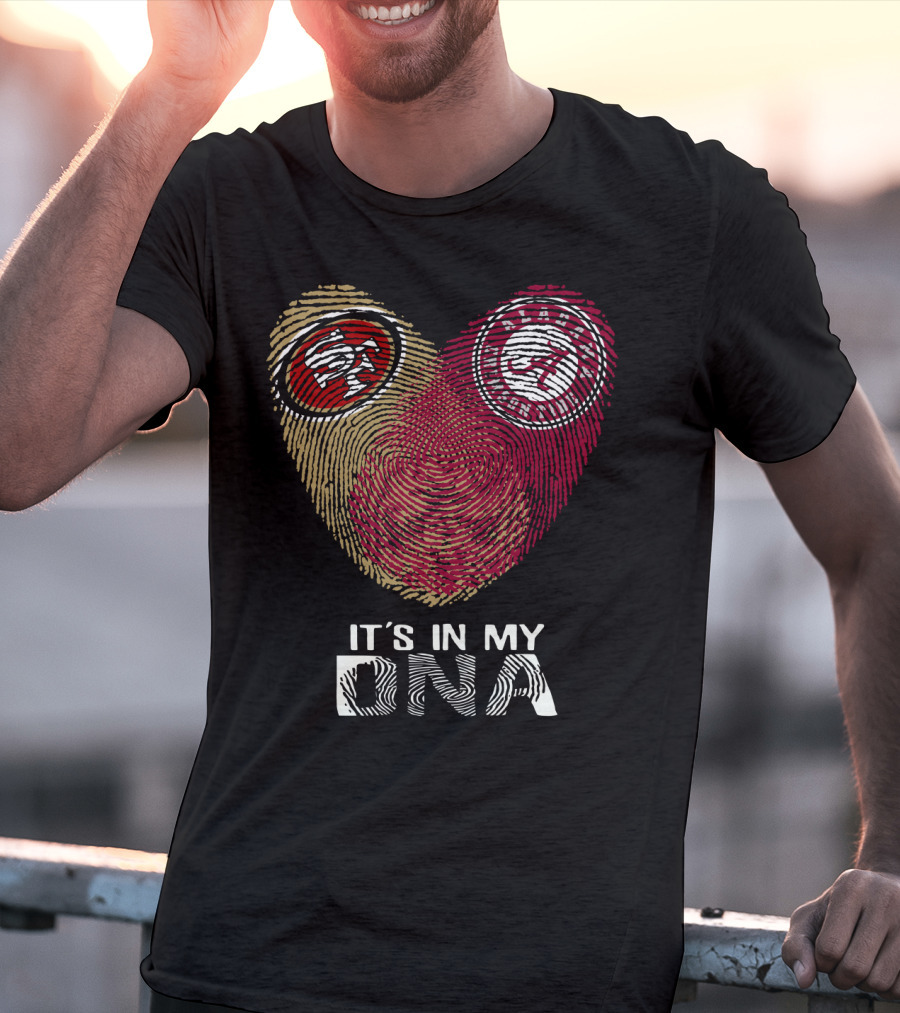 49Ers Alabama It's In My DNA Fingerprint Heart T-Shirt