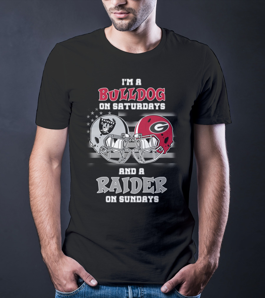I'm A Bulldog On Saturdays And A Raider On Sundays T-Shirt