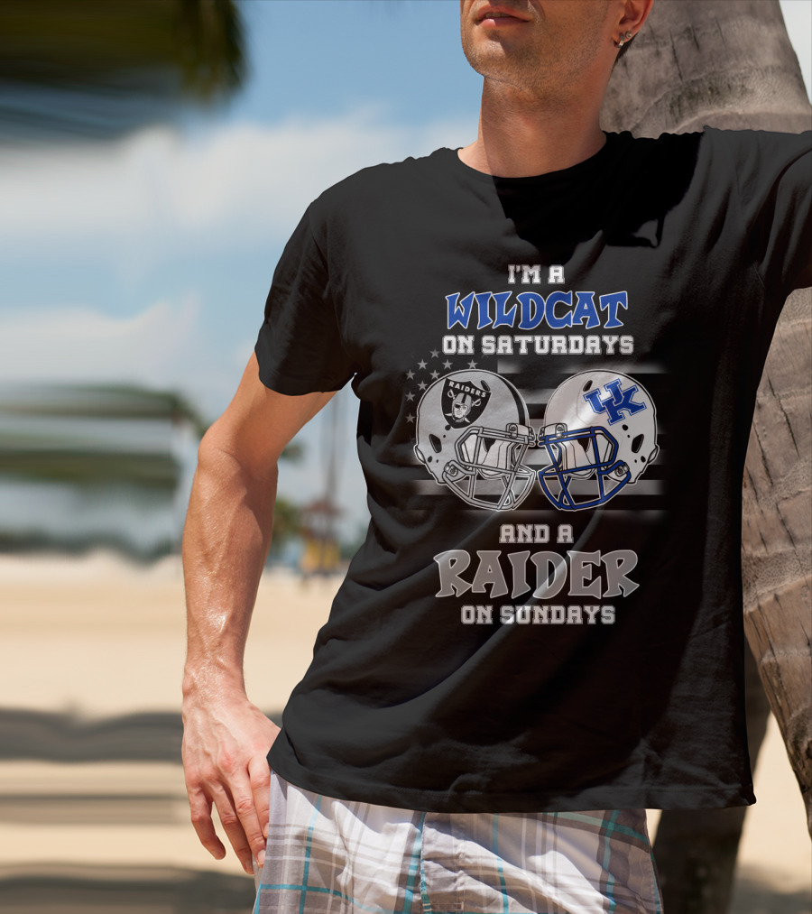 I'm A Wildcat On Saturdays And A Raider On Sundays T-Shirt