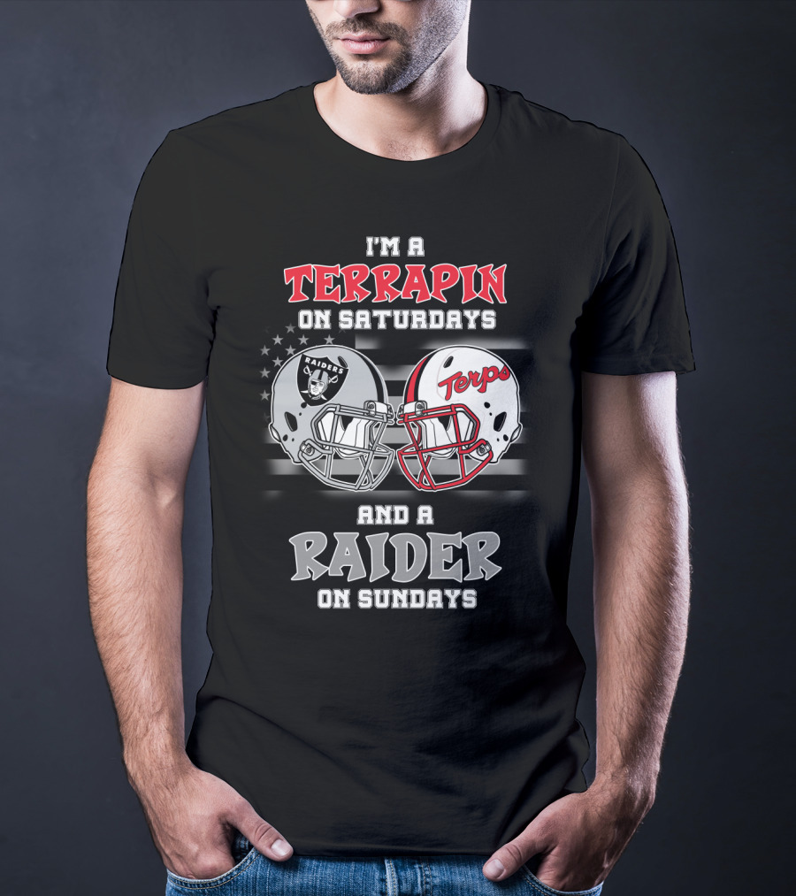 Terrapin Raiders Helmet Saturdays And Sundays Football Fan Gear T-Shirt