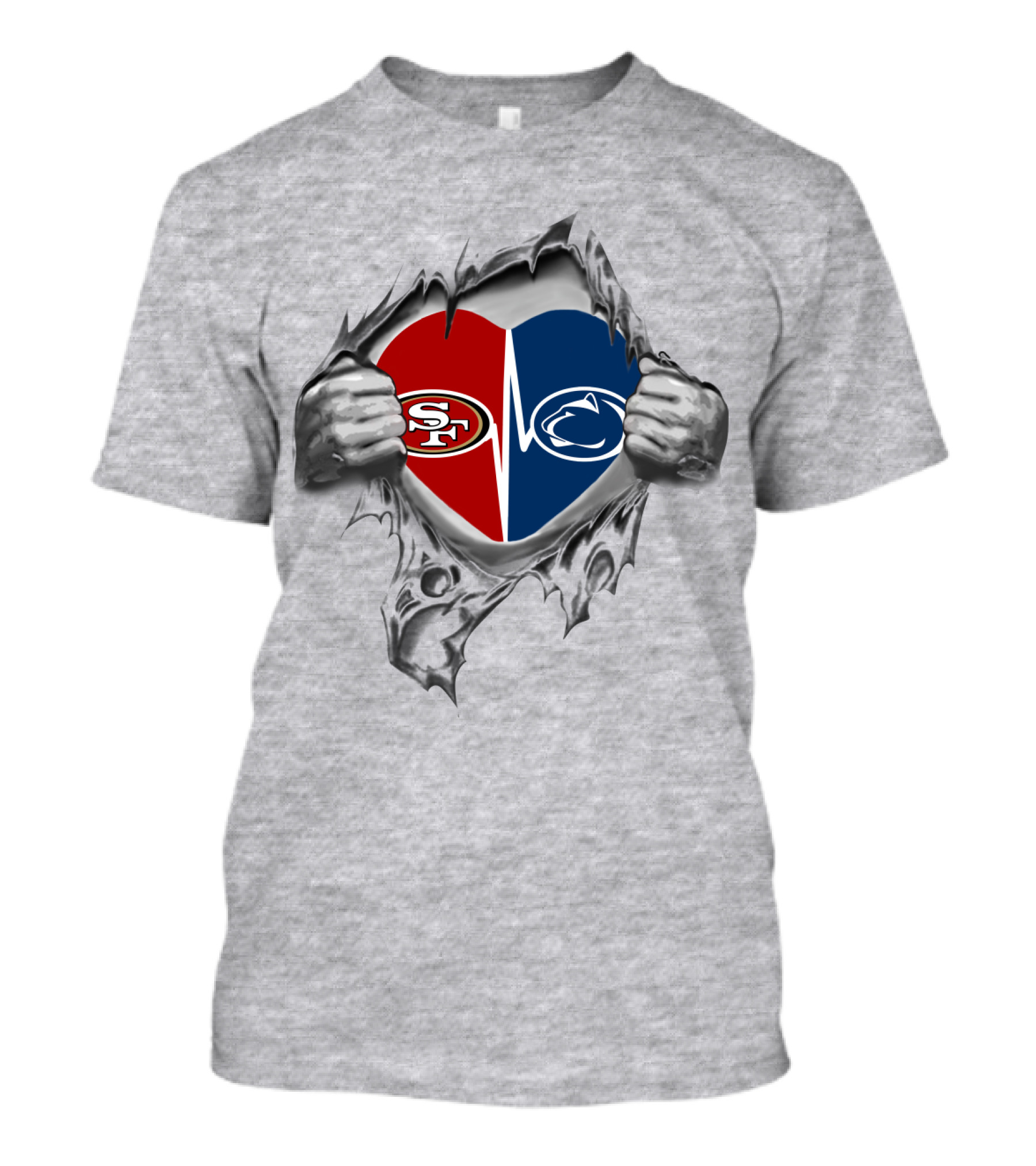 49ers Penn State Heartbeat Passion T-Shirt