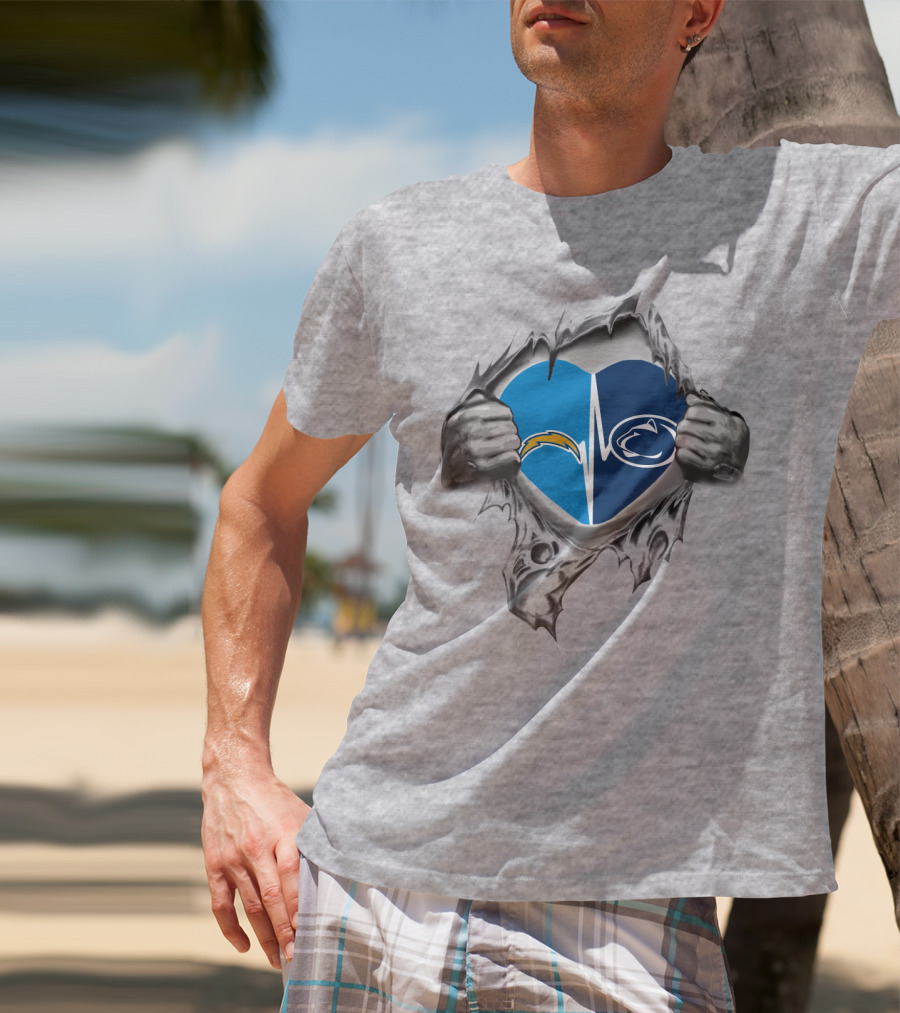 Chargers Penn State Heart T-Shirt