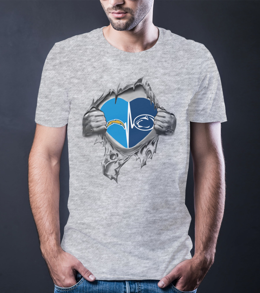 Chargers Penn State Heart T-Shirt