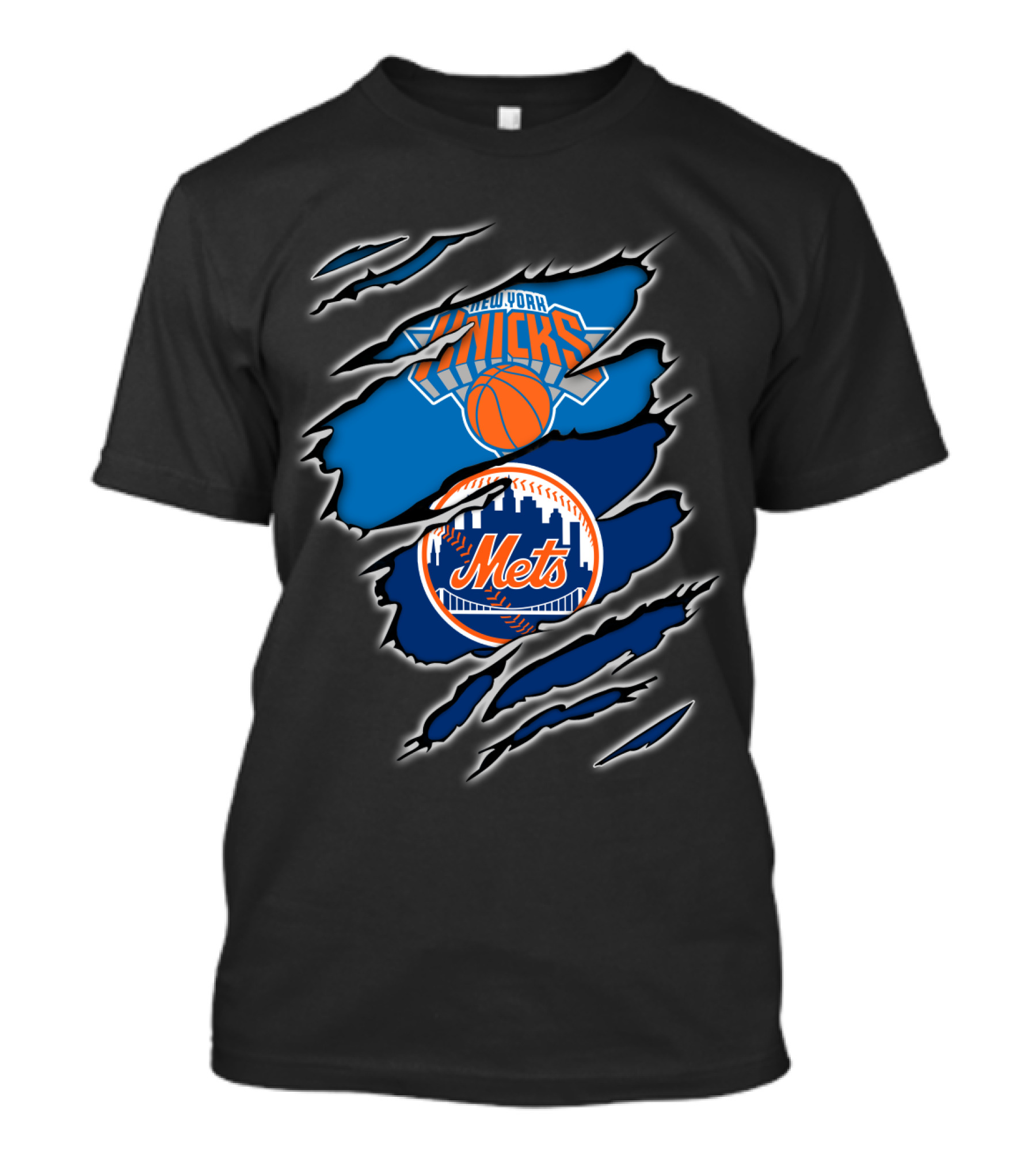 Knicks Mets New York Basketball Baseball Fan T-Shirt