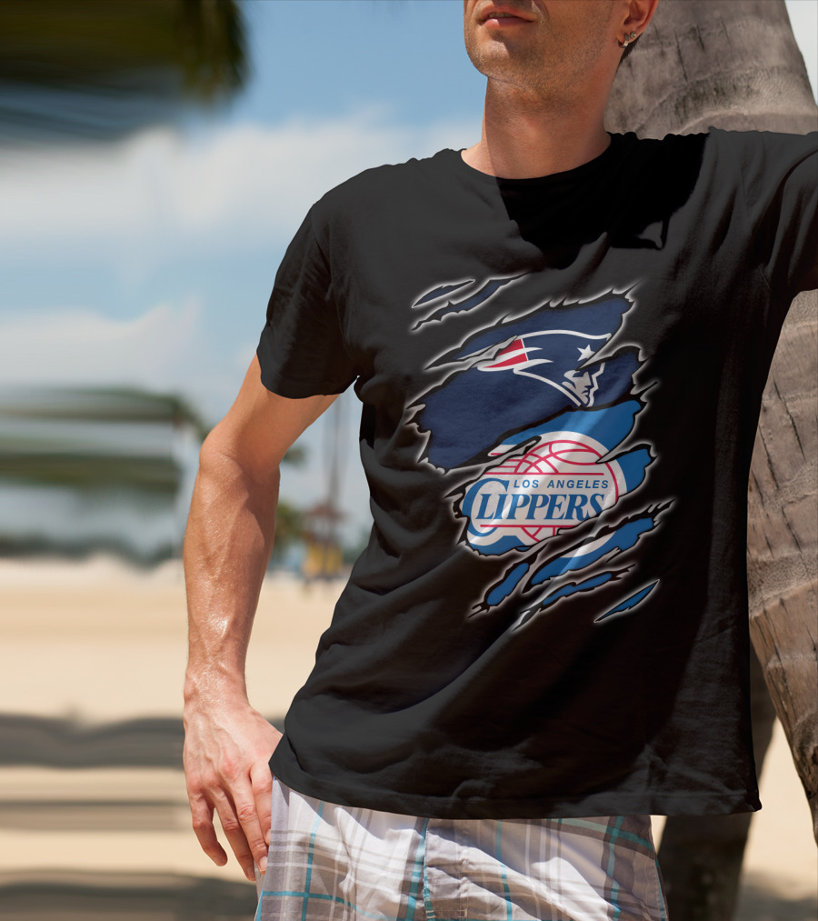 New England Patriots Los Angeles Clippers Crossover T-Shirt